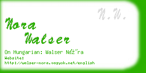 nora walser business card